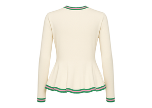The Pretty Peplum Cardigan