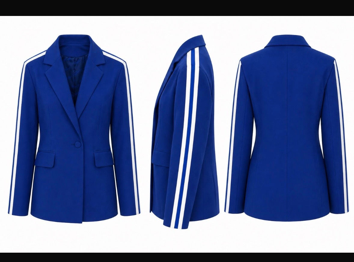 The Finer Elegance Blazer – Royal Blue Edition