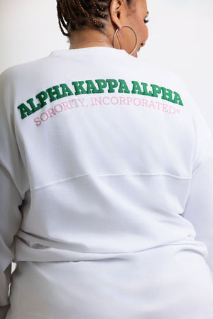 All White Pretty Ivy Puff Long Sleeve Tee