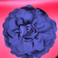 Violet Satin Silk Flower Brooch