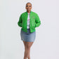 Gorgeous in Green Bomber Jacket ( Boule Exclusive)