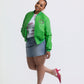 Gorgeous in Green Bomber Jacket ( Boule Exclusive)