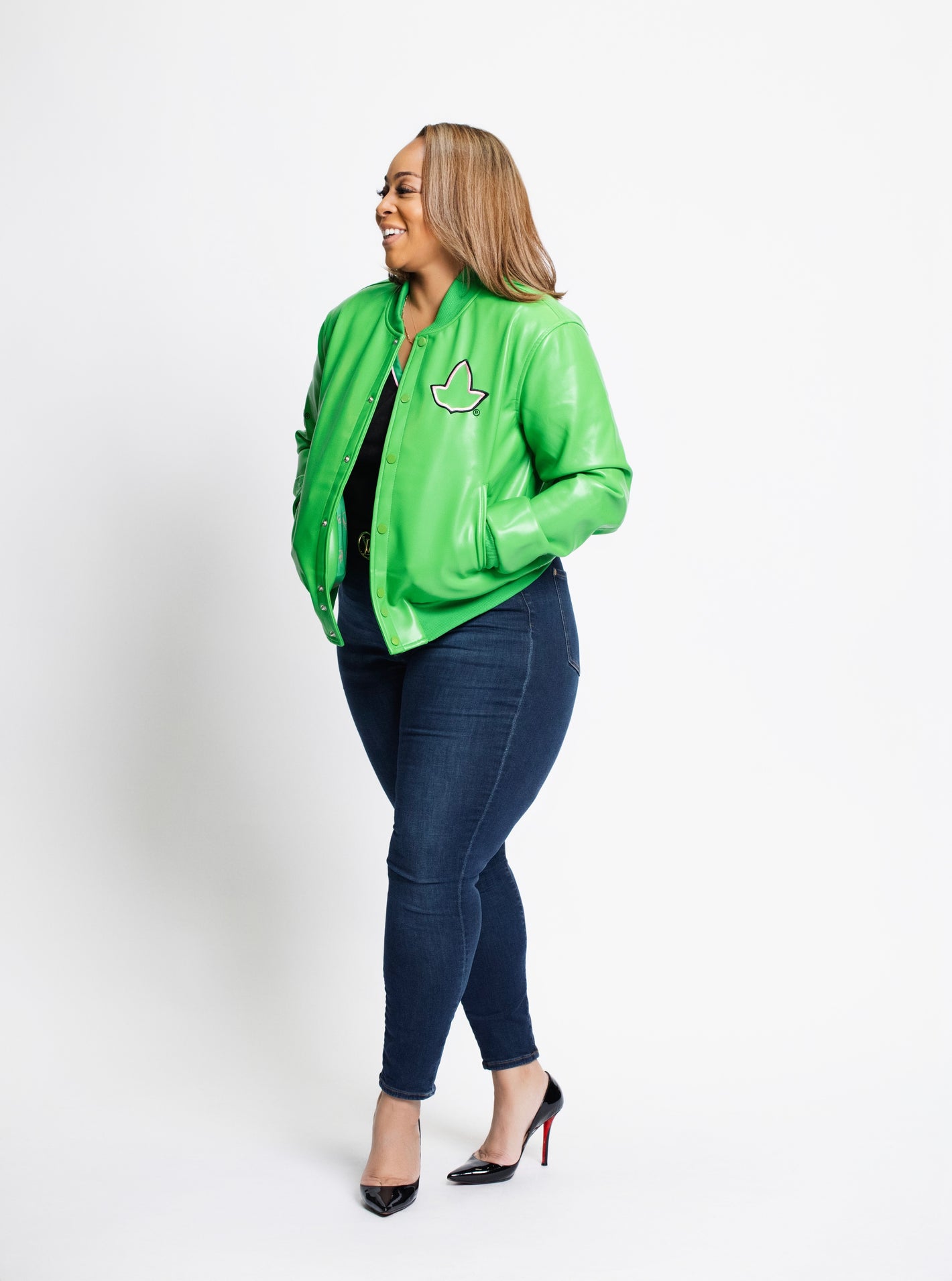 Pretty Bomber Jacket Gorgeous in Green Edition ( Boule Exclusive)