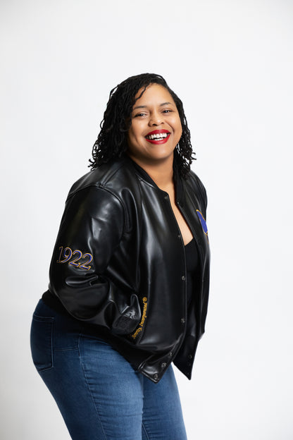 Pretty Poodle Bomber Jacket  💙💛