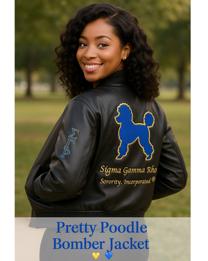 Pretty Poodle Bomber Jacket (Coming Soon) 💙💛