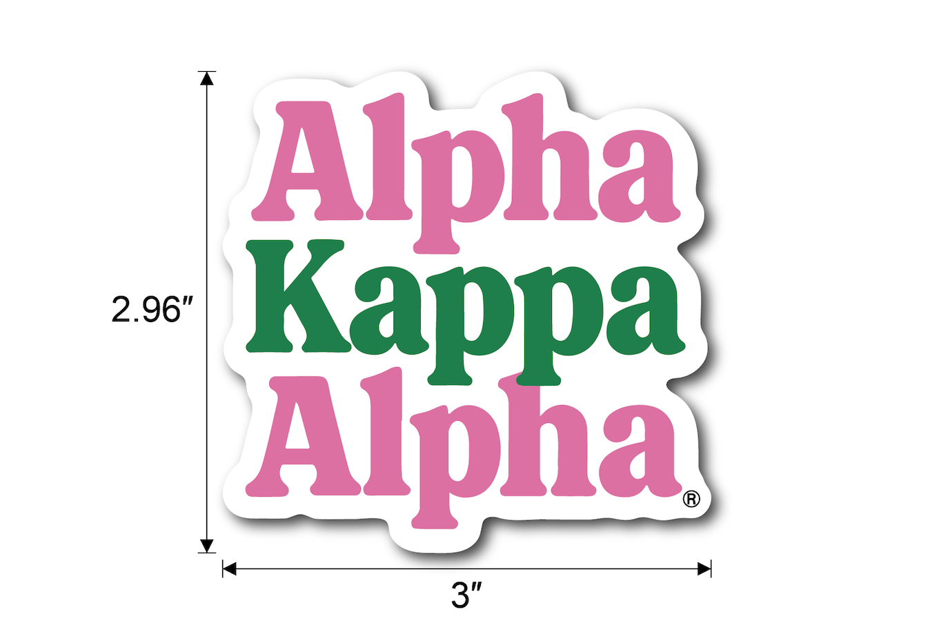 The Pretty Stacked Script Sticker